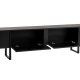 NORDVRK Serenity TV-bord, m. 2 drer - svart tremelamin og svart (180x29,5)