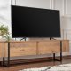 NORDVRK Serenity TV-bord, m. 2 drer - Atlantic Pine melamin og svart (180x29,5)