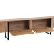 NORDVRK Serenity TV-bord, m. 2 drer - Atlantic Pine melamin og svart (180x29,5)