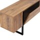 NORDVRK Serenity TV-bord, m. 2 drer - Atlantic Pine melamin og svart (180x29,5)