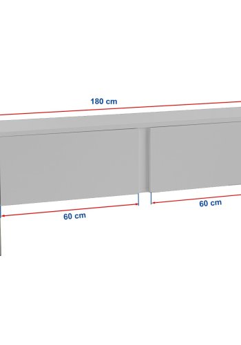 NORDVRK Serenity TV-bord, m 2 drer - hvit melamin og gull (180x29,5)