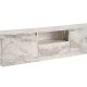 NORDVRK Vanguard TV-bord, m. 3 drer og 1 rom - Fressia marmor melamin (160x29,5)