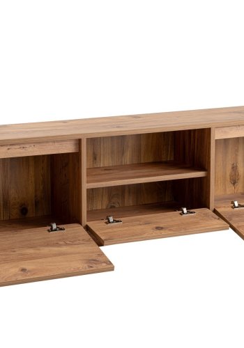 NORDVRK Vanguard TV-bord, m. 3 drer og 1 rom - Atlantic Pine melamin (160x29,5)