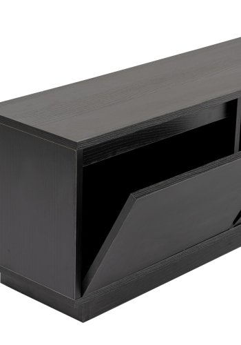 NORDVRK Vanguard TV-bord, m. 3 drer og 1 rom - svart tremelamin (160x29,5)