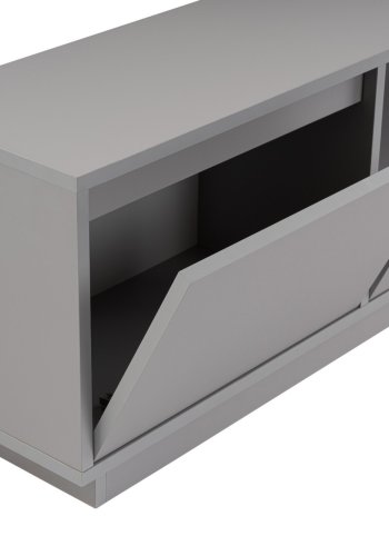 NORDVRK Vanguard TV-bord, med 3 drer og 1 rom - gr melamin (160x29,5)