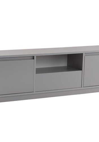 NORDVRK Vanguard TV-bord, med 3 drer og 1 rom - gr melamin (160x29,5)