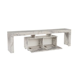 NORDVRK Enklav TV-bord, w. 2 drrar och 3 ppna fack - Fressia marmor melamin (180x31,3)