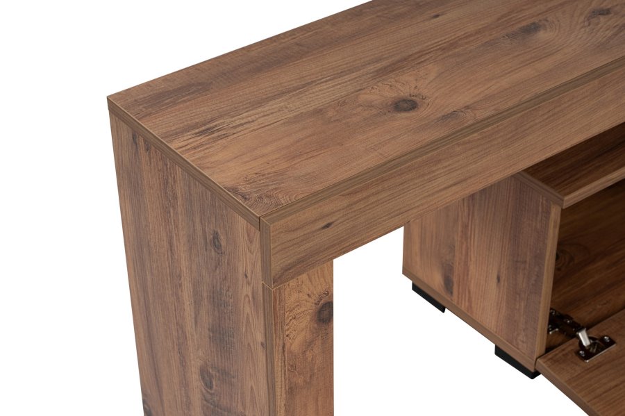 NORDVRK Enklave TV-bord, m. 2 drer og 3 pne rom - Atlantic Pine melamin (180x31,3)