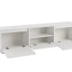 NORDVÄRK Vanguard TV-Tisch, m. 3 Türen und 1 Fach - weißes Melamin (160x29,5)