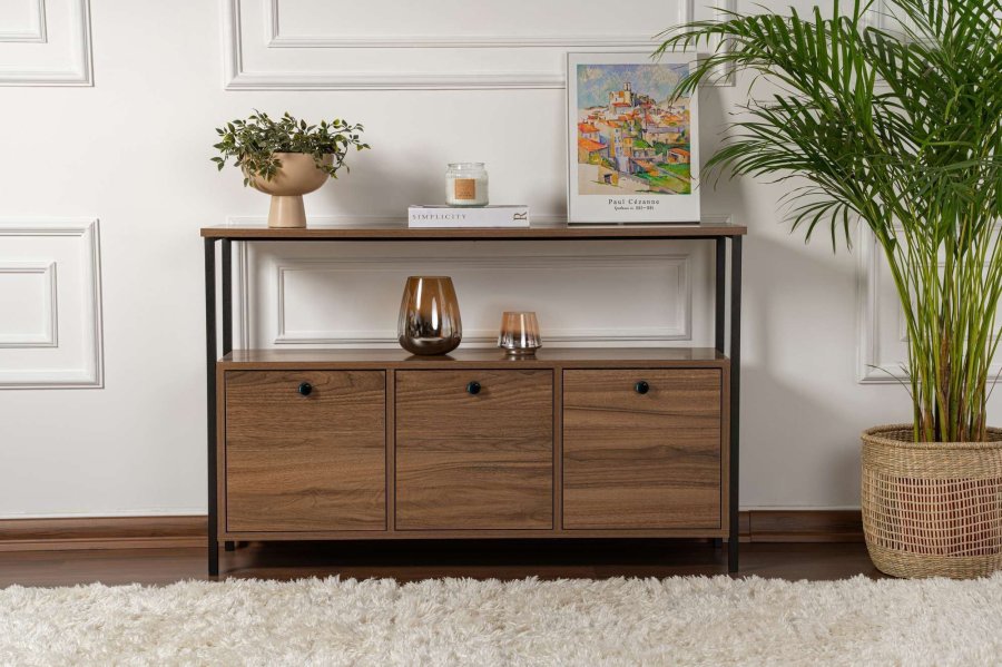 NORDV&Auml;RK Solace - Venezia Walnut, Black Console
