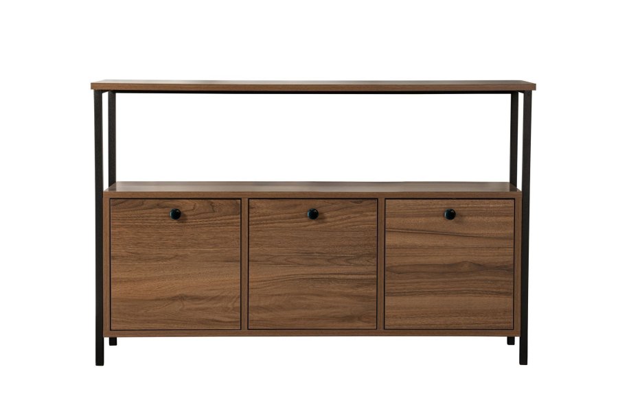 NORDV&Auml;RK Solace - Venezia Walnut, Black Console