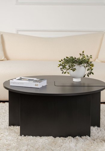 NORDVRK Moira salongbord, rundt - svart tremelamin (90)