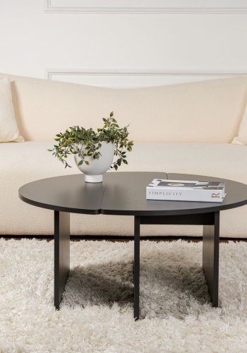 NORDVRK Moira salongbord, rundt - svart tremelamin (90)