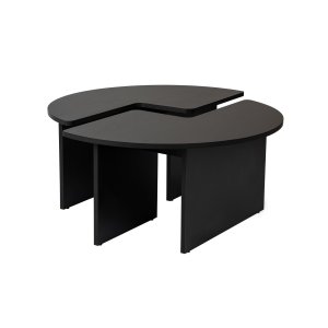 NORDVRK Moira soffbord, runt - svart trmelamin (90)