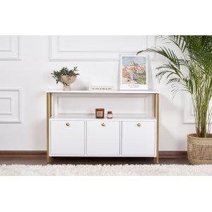 NORDV&Auml;RK Solace - Hvit, gullkonsoll