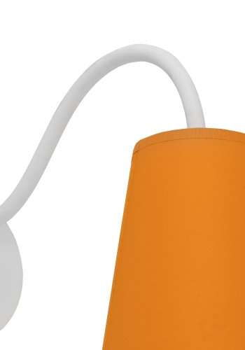 TK Trdfarve vegglampe - stoff og hvitmetall