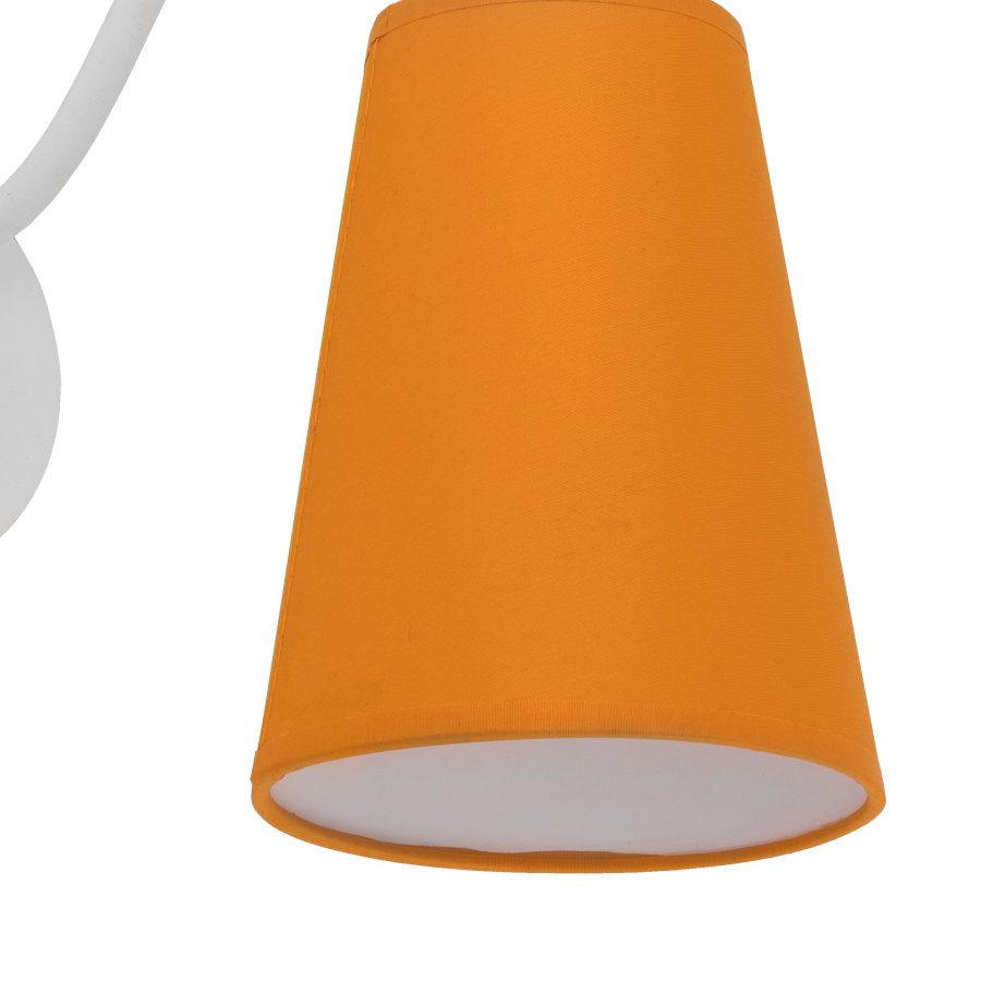 TK Trdfarve vegglampe - stoff og hvitmetall