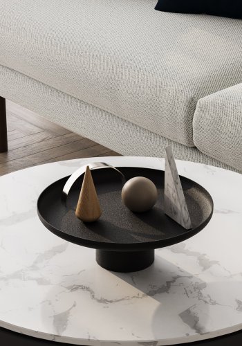 NORDVÄRK N? s? rose dekorasjonsstativ, rundt - svart metall (sett med 3)