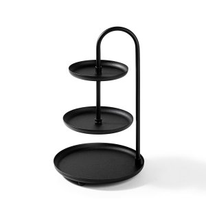 NORDVÄRK Kalk? étagère, rund - sort metal (20)