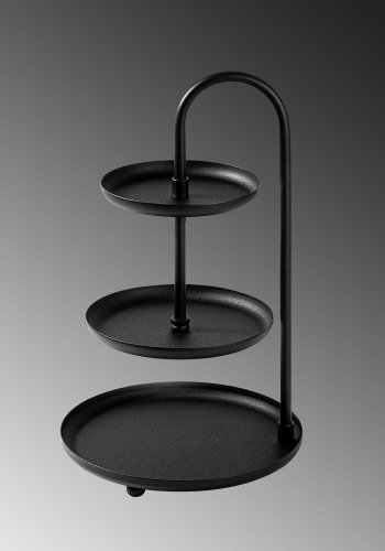 NORDVÄRK Lime? étagère, rund - svart metall (20)