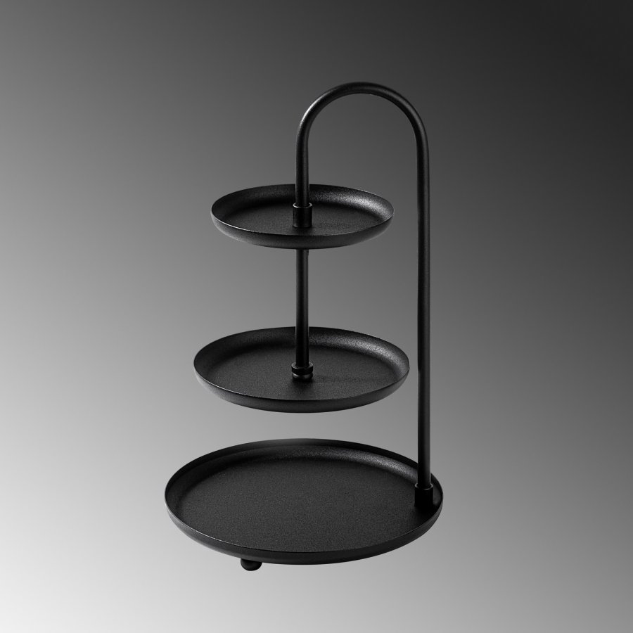 NORDVÄRK Lime? étagère, rund - svart metall (20)