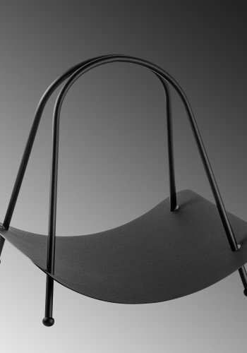 NORDVÄRK GAD vedkurv, m. hndtak, rektangulrt - svart metall