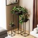 NORDVÄRK GED-019 blomsterstativ - svart metall (sett med 3)