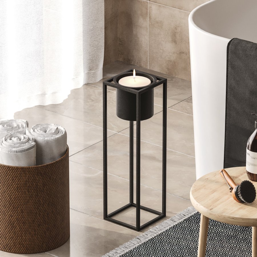 NORDVÄRK GED-023 blomsterstativ - svart metall (H:50)