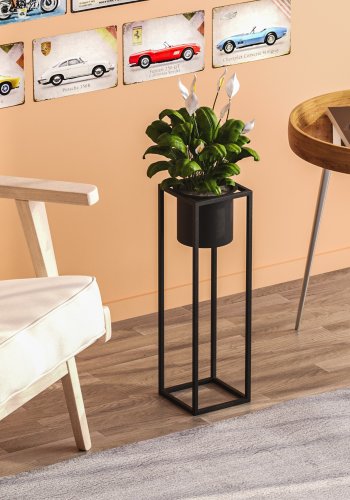 NORDVÄRK GED-023 blomsterstativ - svart metall (H:50)