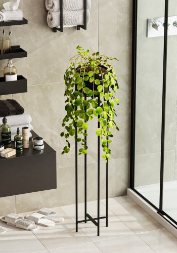 NORDVÄRK GED-024  blomsterstativ - svart metall (H:108)