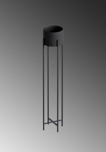 NORDVÄRK GED-024  blomsterstativ - svart metall (H:108)