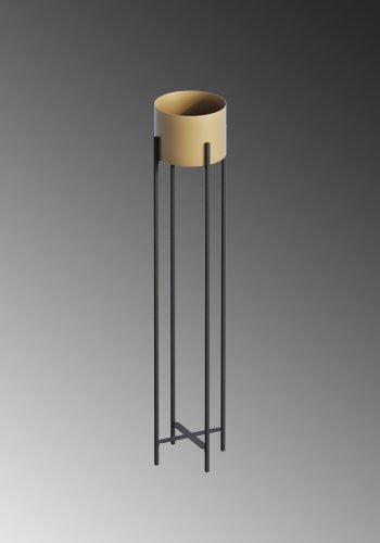 NORDVÄRK GED-024-Blomsterstativ - gull og svart metall (H:108)