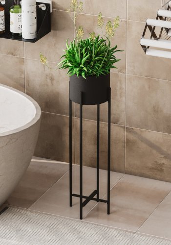 NORDVÄRK GED-025 blomsterstativ - svart metall (H:78)