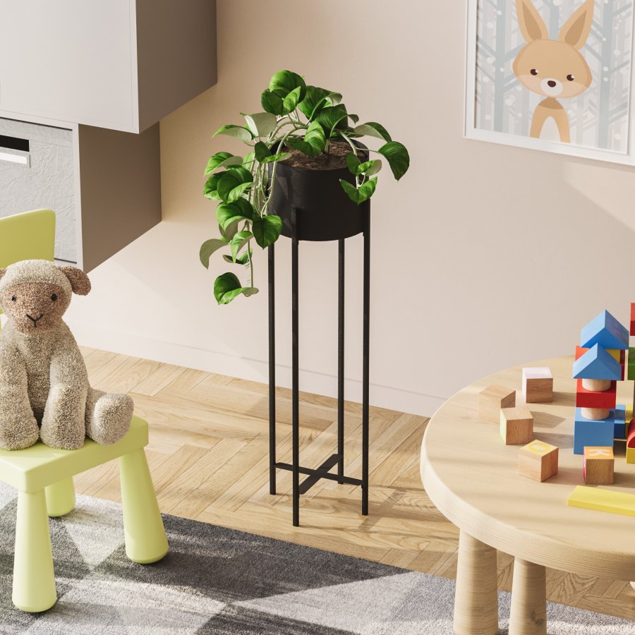 NORDVÄRK GED-025 blomsterstativ - svart metall (H:78)