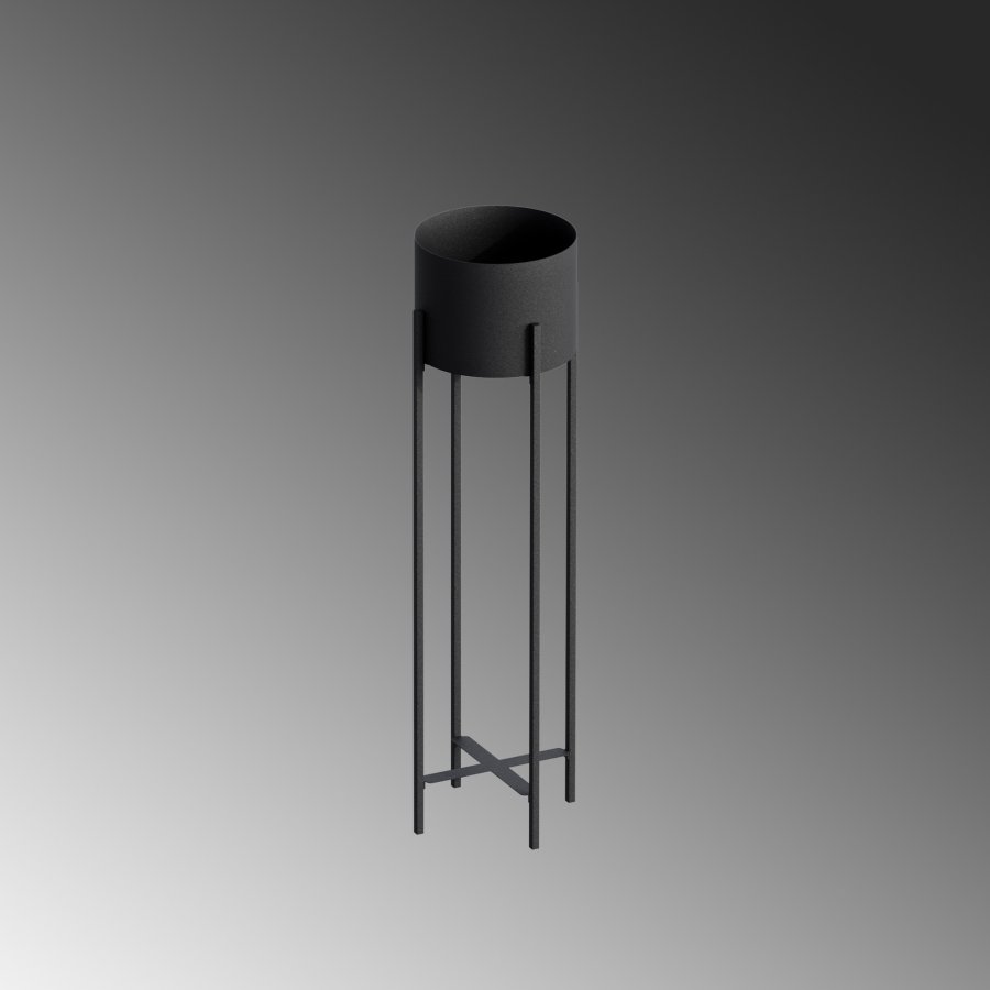 NORDVÄRK GED-025 blomsterstativ - svart metall (H:78)