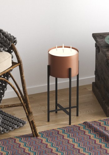 NORDVÄRK GED-026-B blomsterstativ - kobber og svart metall (H:48)