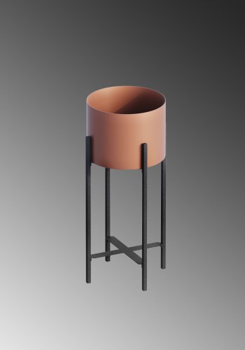 NORDVÄRK GED-026-B blomsterstativ - kobber og svart metall (H:48)