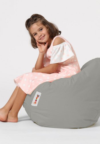 NORDVÄRK Premium Kids Outdoor-Sitzsack für Kinder - rauchfarbenes Polyester
