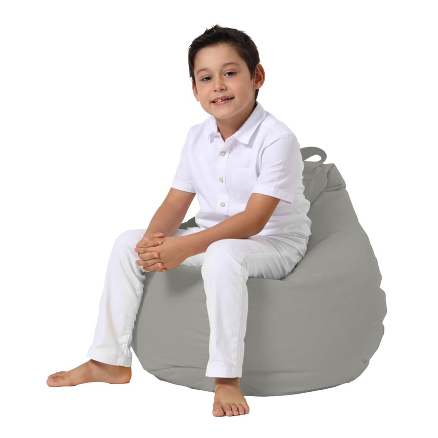 NORDVÄRK Premium Kids Outdoor-Sitzsack für Kinder - rauchfarbenes Polyester