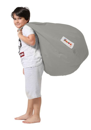 NORDVÄRK Premium Kids Outdoor-Sitzsack für Kinder - rauchfarbenes Polyester