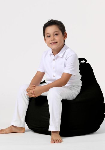 NORDVÄRK Premium Kids utendrs saccosekk for barn - svart polyester