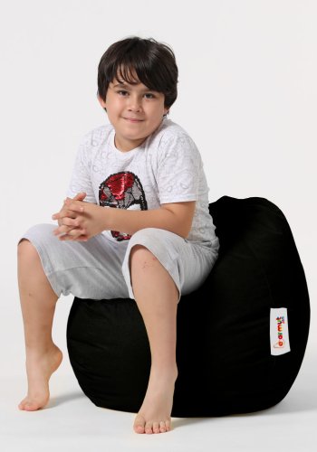 NORDVÄRK Premium Kids utendrs saccosekk for barn - svart polyester