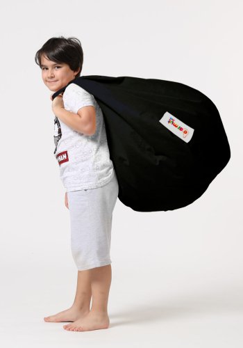 NORDVÄRK Premium Kids utendrs saccosekk for barn - svart polyester