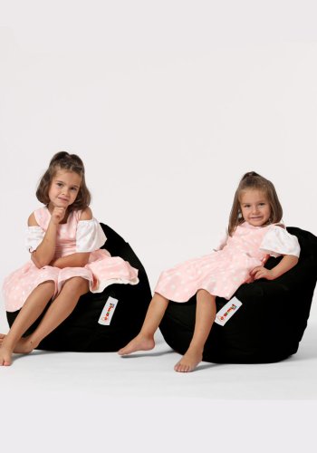 NORDVÄRK Premium Kids utendrs saccosekk for barn - svart polyester