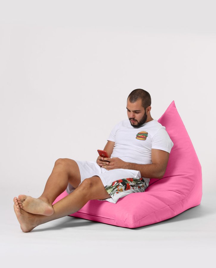 NORDVÄRK Pyramid Big Bed utendrs saccosekk - rosa polyester