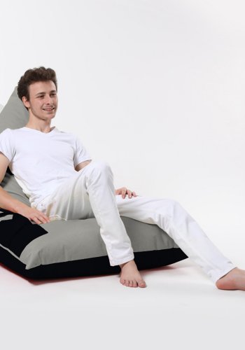 NORDVÄRK Pyramid utendrs saccosekk, stor - rykfarget og svart polyester