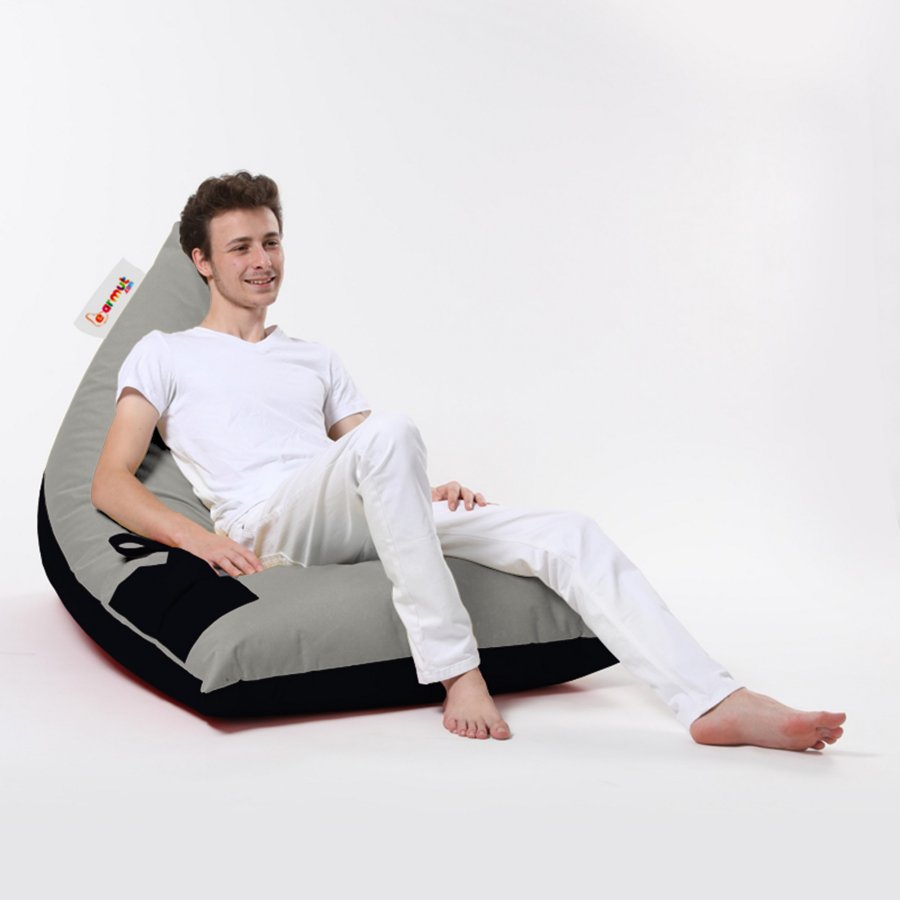 NORDVÄRK Pyramid utendrs saccosekk, stor - rykfarget og svart polyester