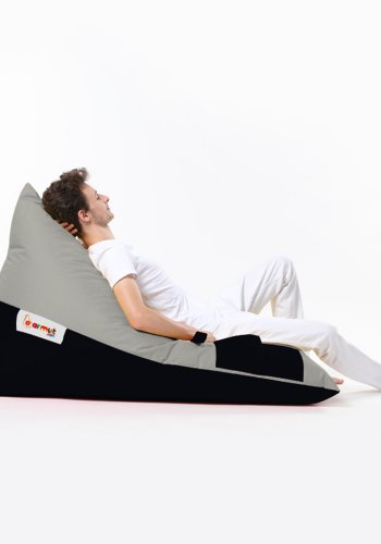 NORDVÄRK Pyramid utendrs saccosekk, stor - rykfarget og svart polyester