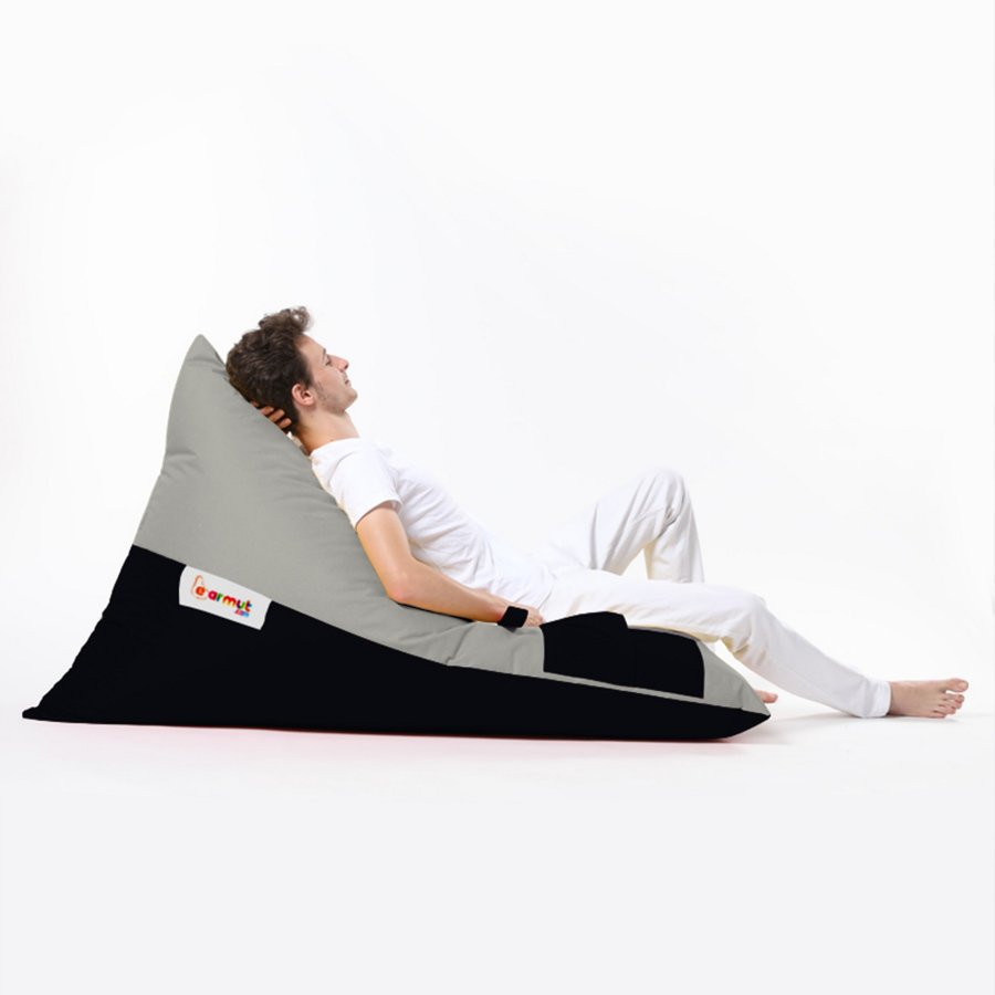 NORDVÄRK Pyramid utendrs saccosekk, stor - rykfarget og svart polyester