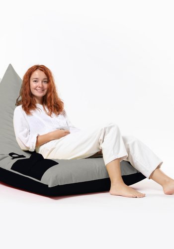 NORDVÄRK Pyramid utendrs saccosekk, stor - rykfarget og svart polyester